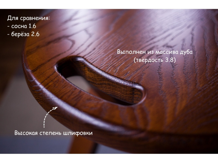 Табурет складной деревянный Премиум Вишня - Мебель Welcome