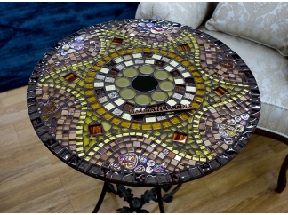 Столик украшенный мозаикой Морская звезда_1 D60 купить