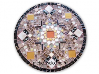 Кованый столик с мозаикой Золотая лихорадка_21 d50